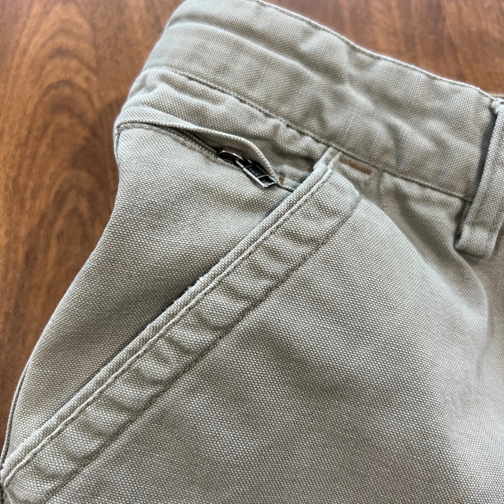 REI Co-op Mens 36x32 Organic Cotton Canvas Work Pants Khaki Straight Leg Hiking - Picture 7 of 11